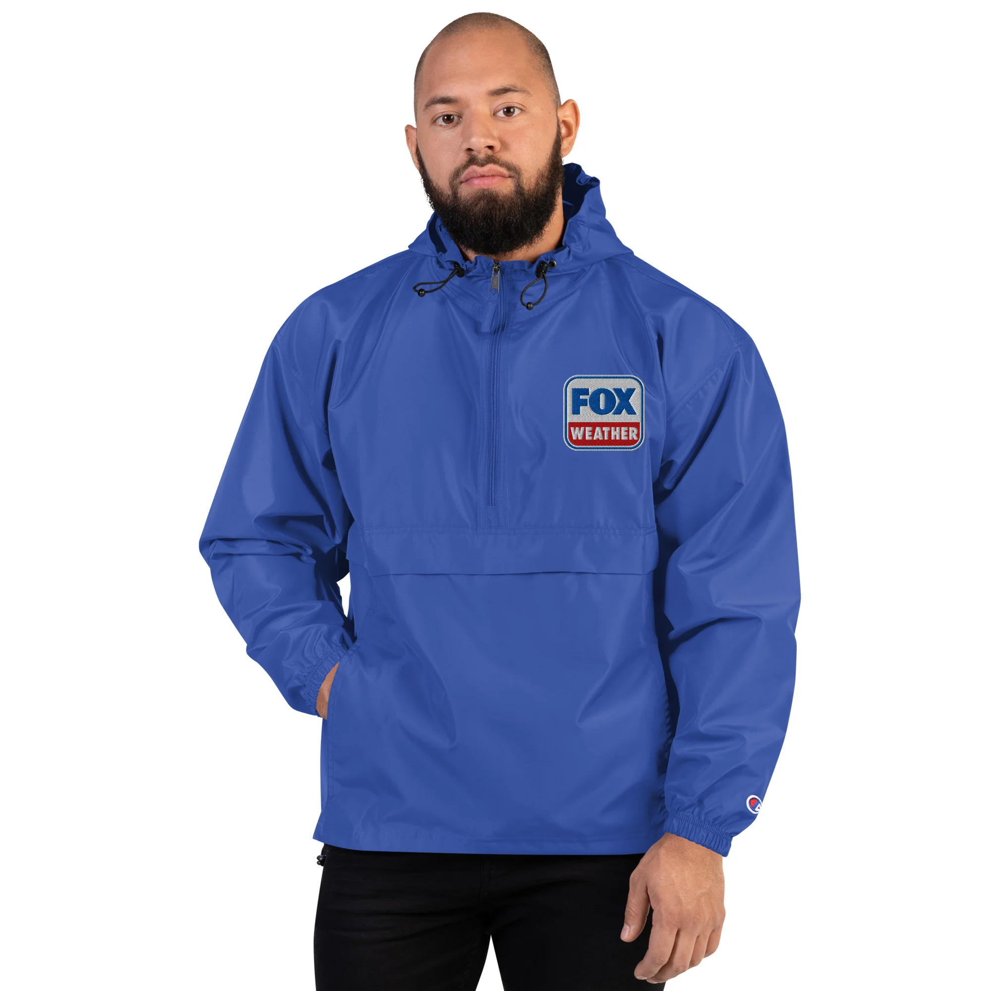 FOX Weather Embroidered Logo Champion Packable Jacket - Image 3