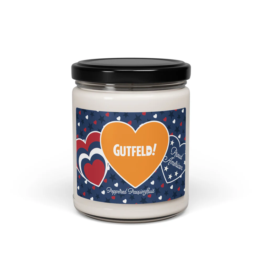 Gutfeld! Proud American Hearts And Stars Candle