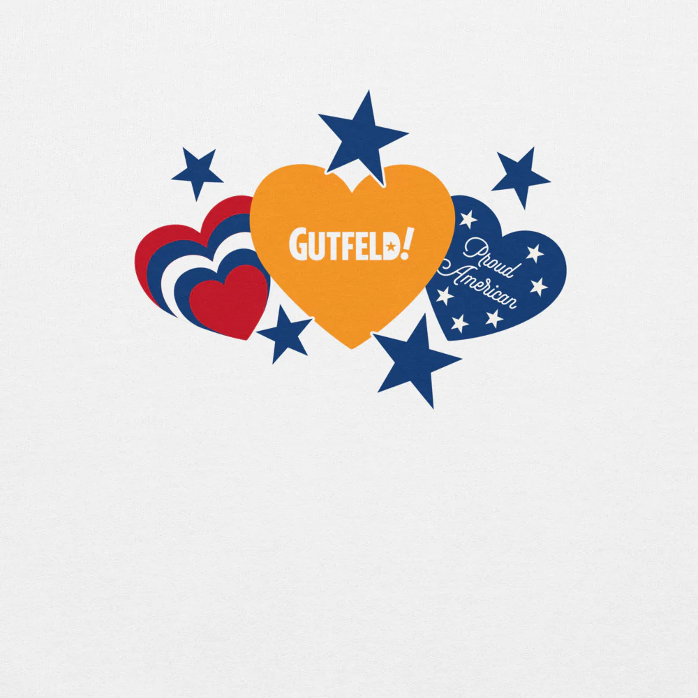 Gutfeld! Proud American Hearts And Stars Sweatshirt - Image 6