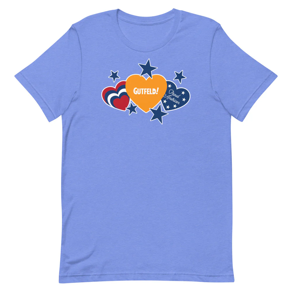 Gutfeld! Proud American Hearts And Stars T-Shirt