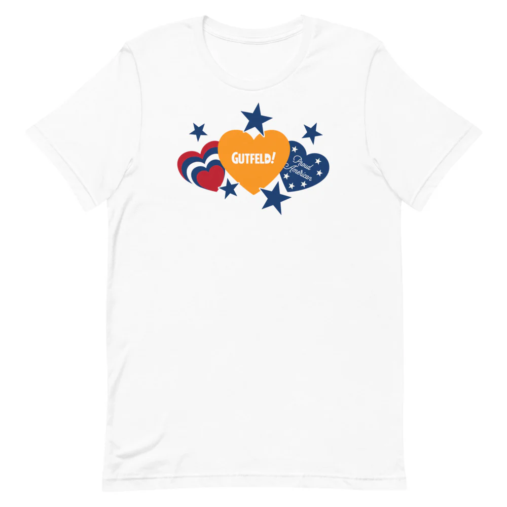 Gutfeld! Proud American Hearts And Stars T-Shirt - Image 10