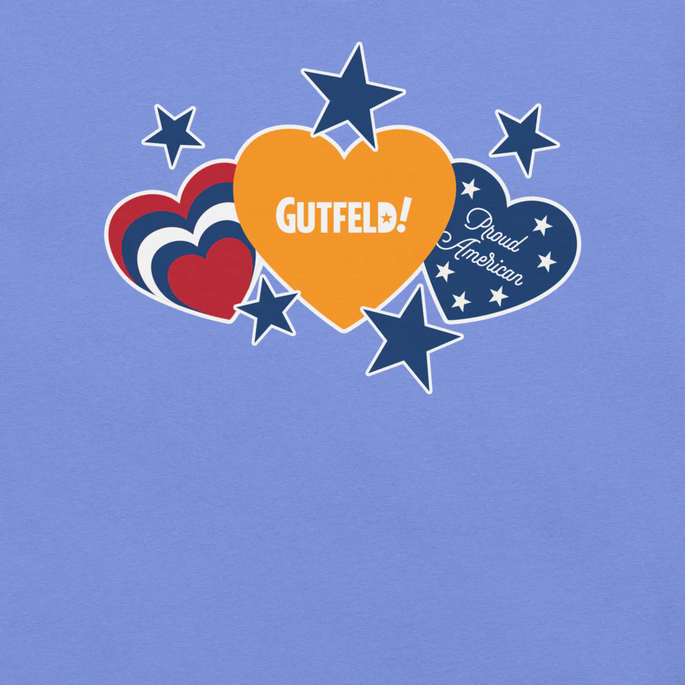 Gutfeld! Proud American Hearts And Stars T-Shirt - Image 2