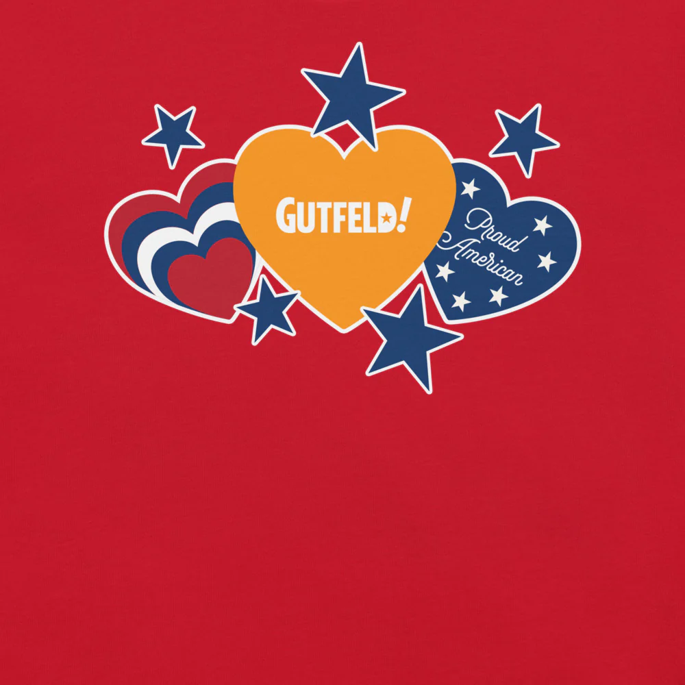 Gutfeld! Proud American Hearts And Stars T-Shirt - Image 5