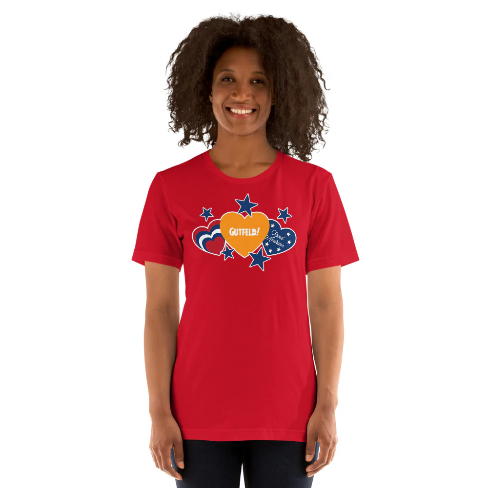 Gutfeld! Proud American Hearts And Stars T-Shirt - Image 8
