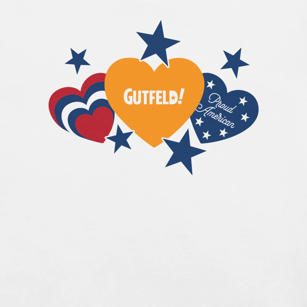 Gutfeld! Proud American Hearts And Stars T-Shirt - Image 9