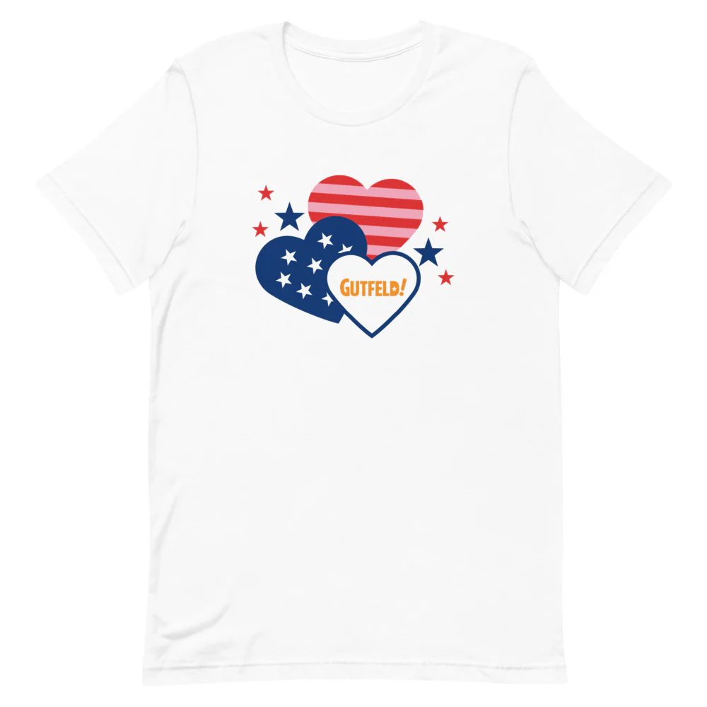 Gutfeld! Hearts Unisex T-Shirt - Image 3