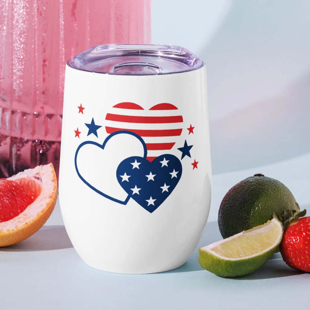 Gutfeld! Hearts Wine Tumbler - Image 4