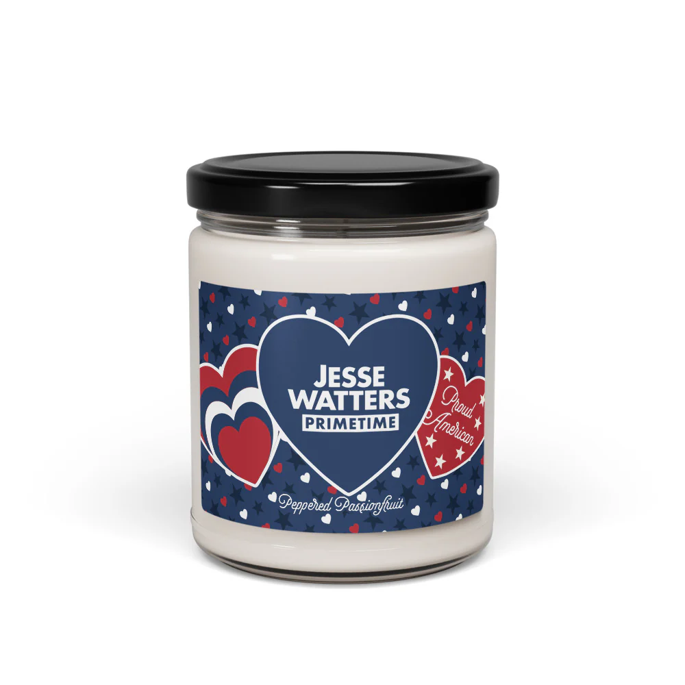 Jesse Watters Primetime Proud American Hearts And Stars Candle