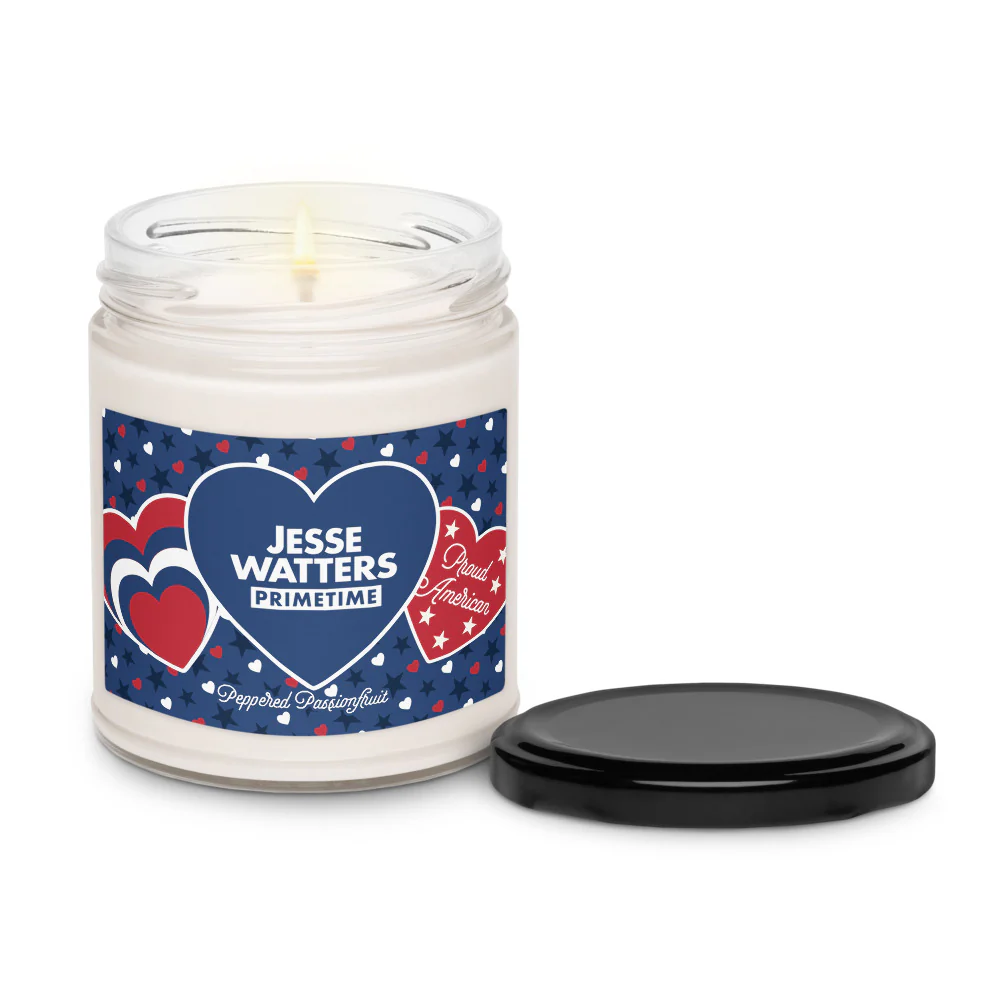 Jesse Watters Primetime Proud American Hearts And Stars Candle - Image 2