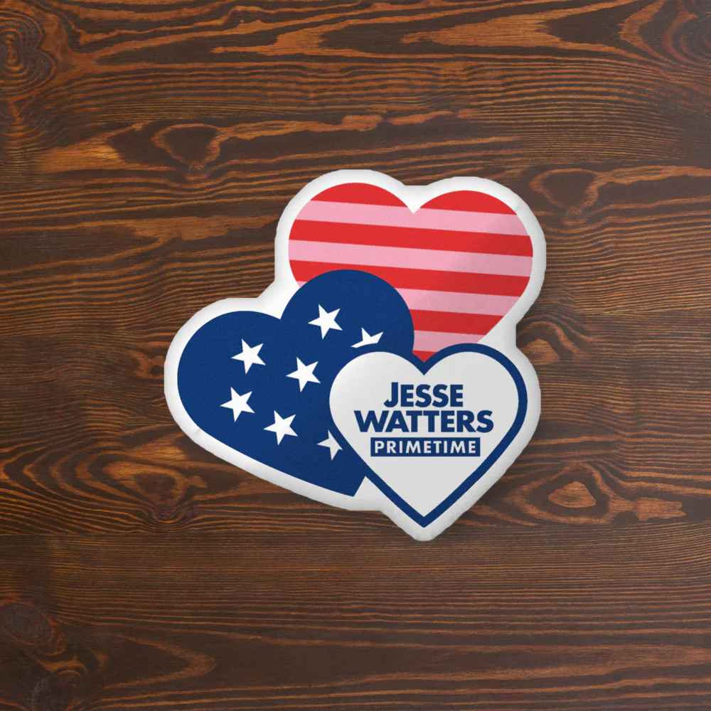 Jesse Watters Primetime Hearts Pillow - Image 2