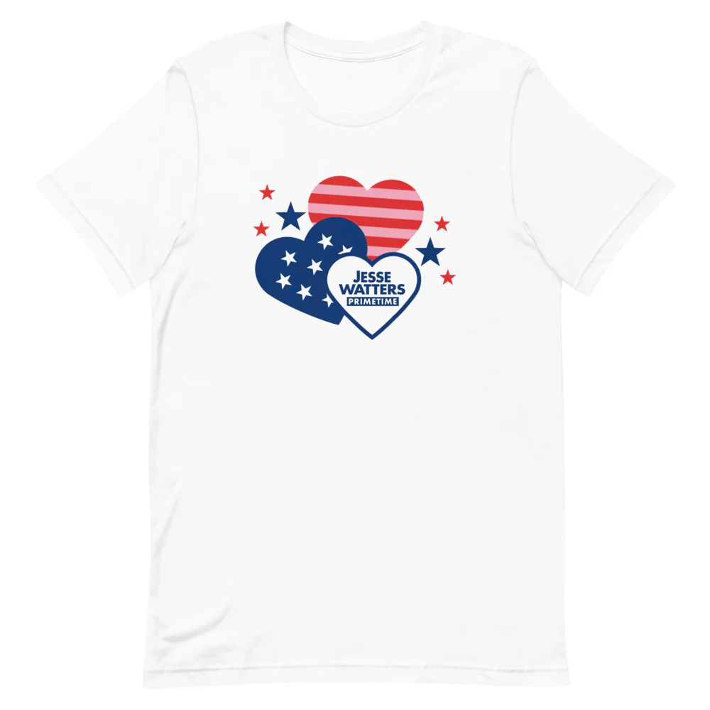 Jesse Watters Primetime Hearts Unisex T-Shirt - Image 3