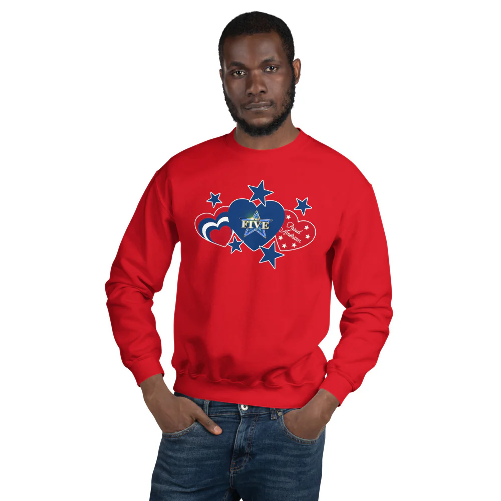 The Five Proud American Hearts And Stars Sweatshirt - Image 4