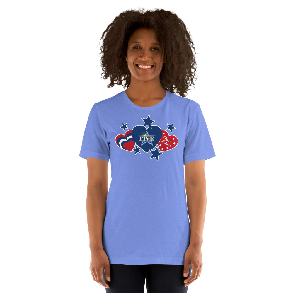 The Five Proud American Hearts And Stars T-Shirt - Image 4