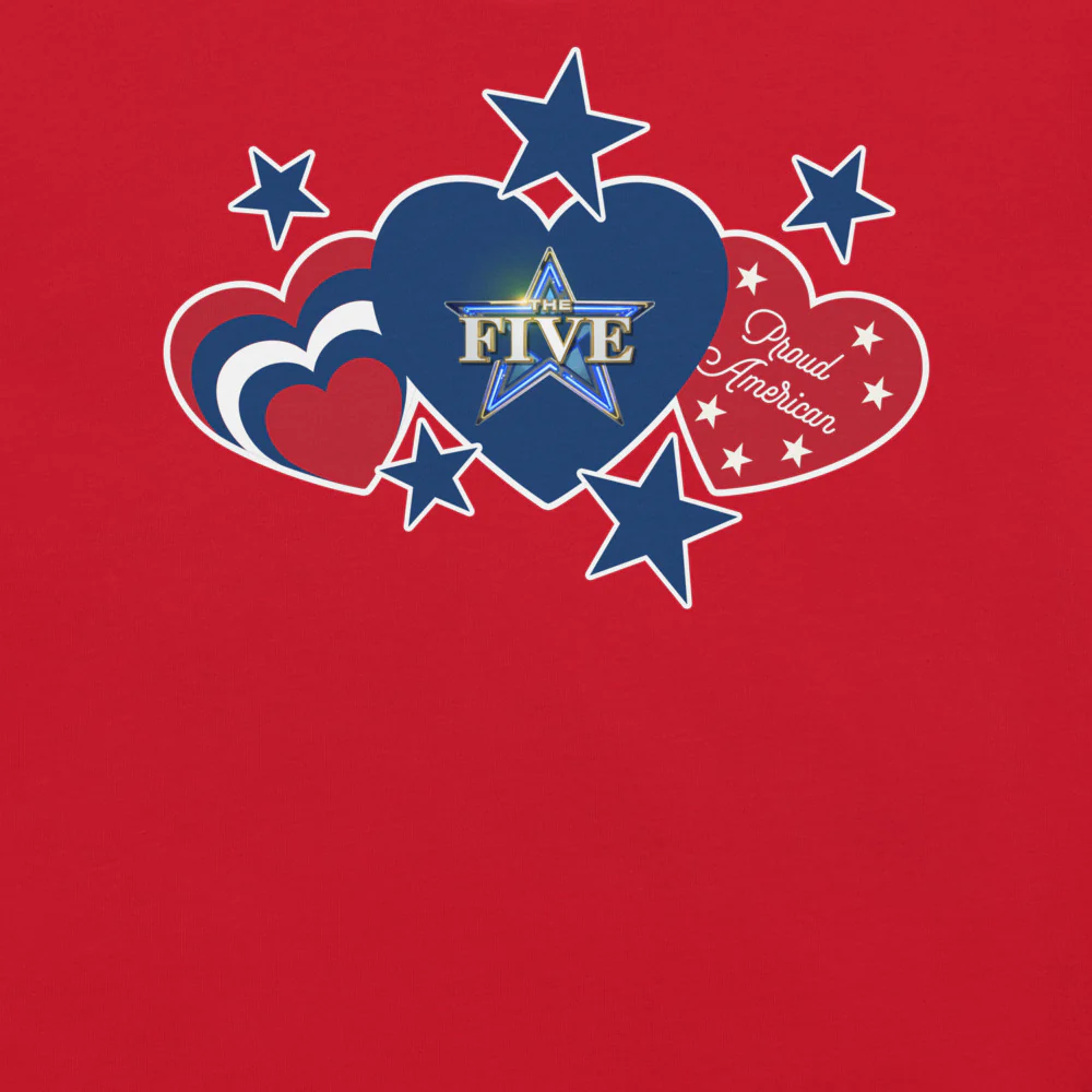 The Five Proud American Hearts And Stars T-Shirt - Image 5