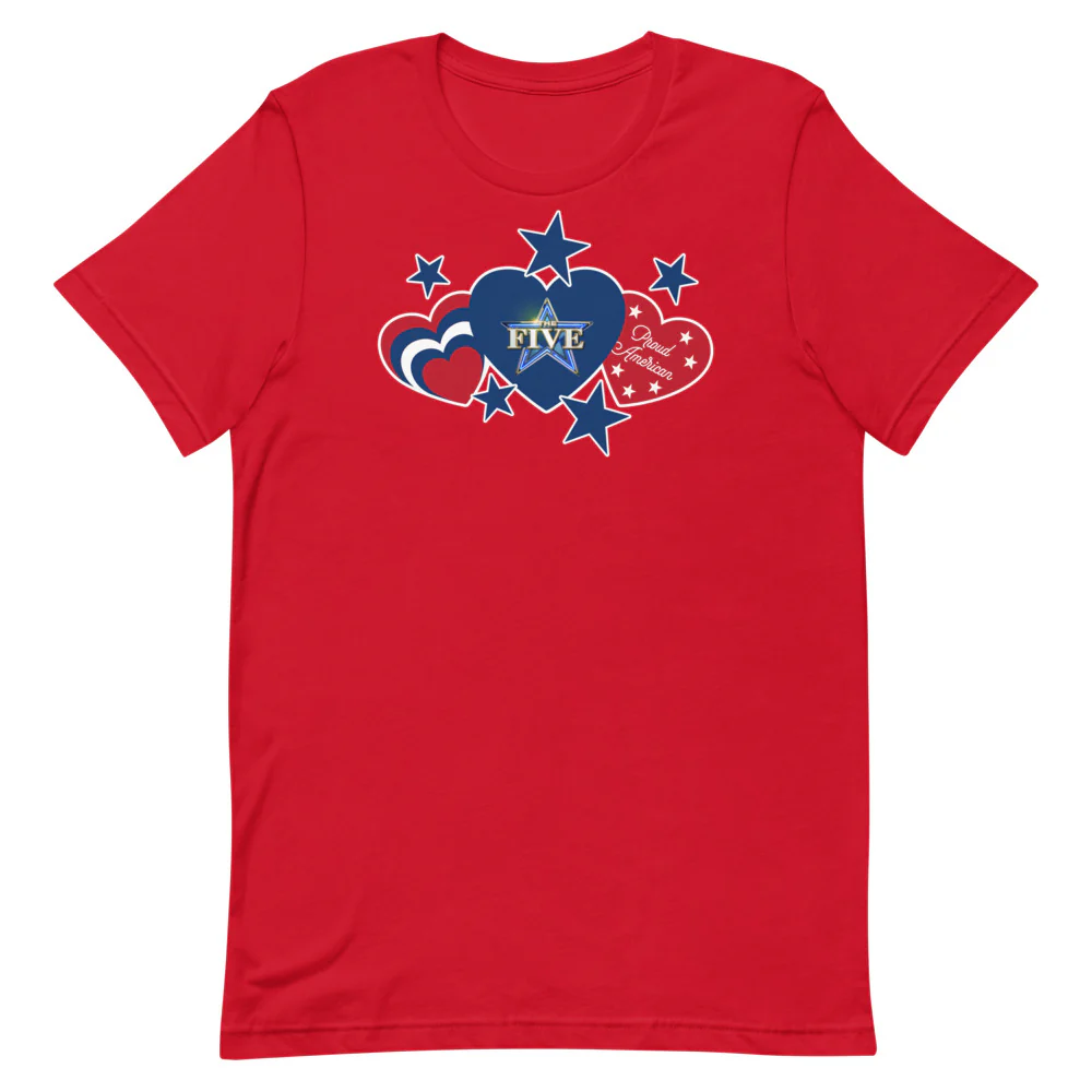The Five Proud American Hearts And Stars T-Shirt - Image 7
