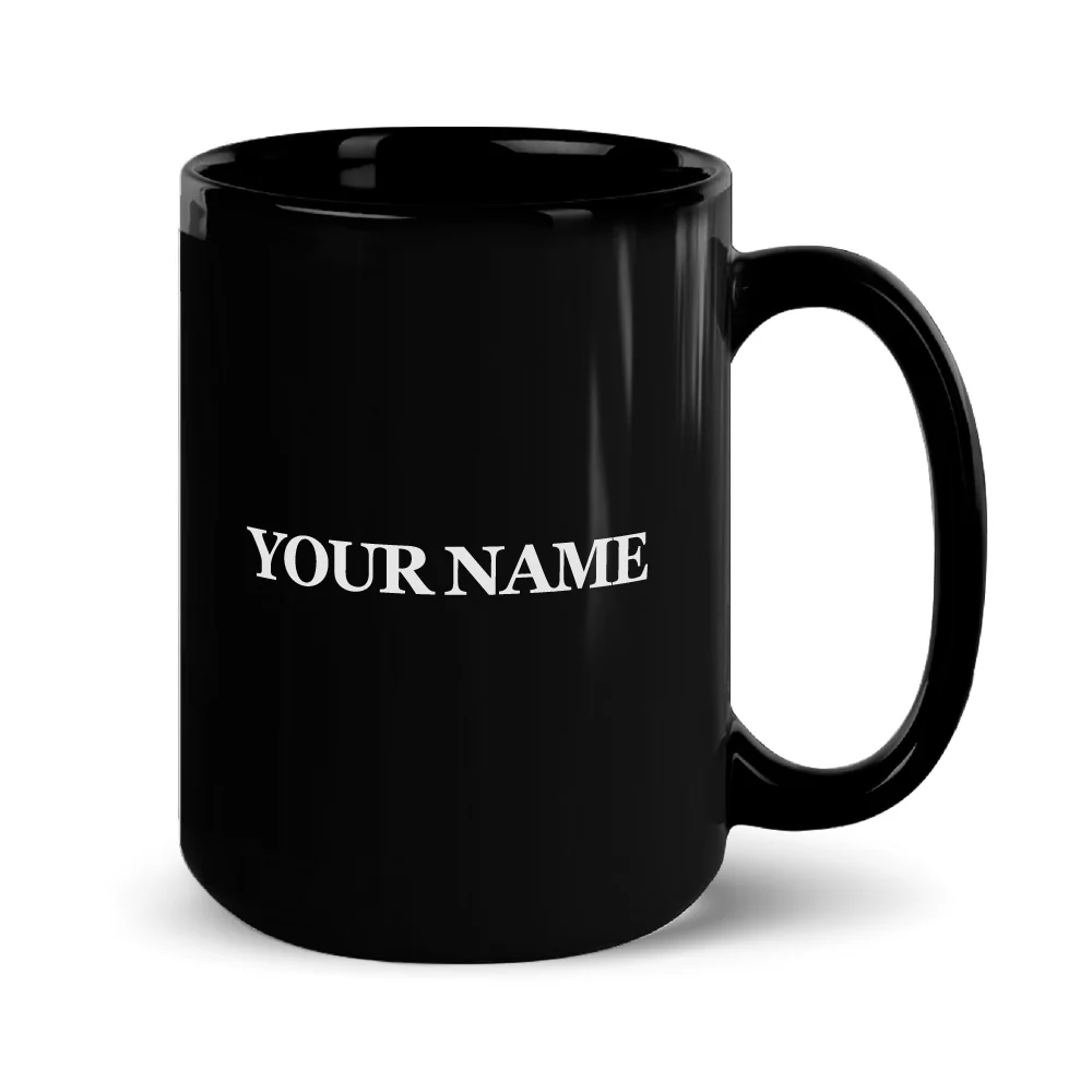 The Five Logo Personalized Black Mug - 15oz - Image 5